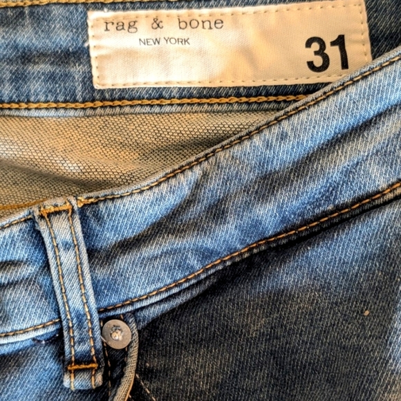 Rag & Bone Dre Low-Rise Slim Boyfriend Jeans, Size 31, "Quartz" Wash - Picture 2 of 11